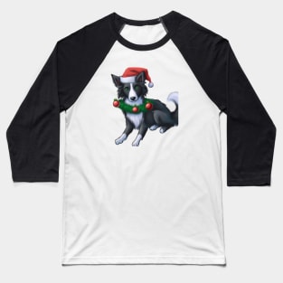 Cute Border Collie Drawing Baseball T-Shirt